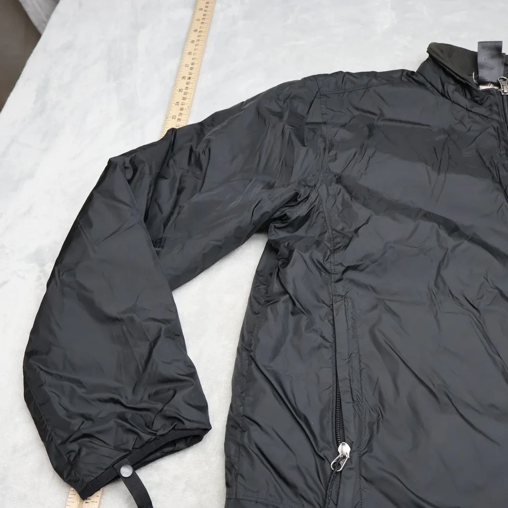 North Face Jacket Mens Medium Black Full Zip Light Outdoor Hiking Wind Trekking